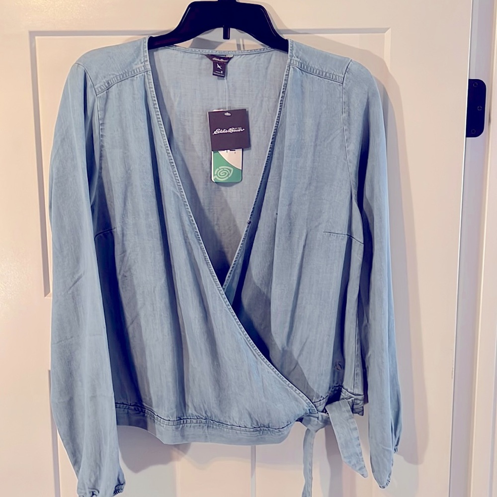 NWT Eddie Bauer denim shirt
